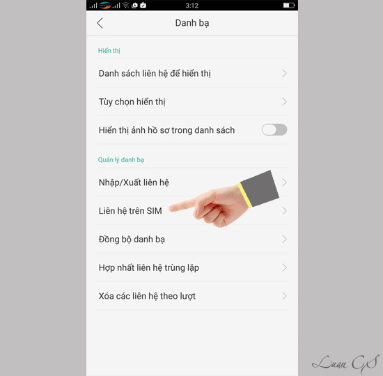 Liên Hệ Trên Sim